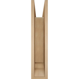 Ekena Millwork - BKTUR0554X26X26THR01RCPR - Timberthane Faux Wood Thorton Style Bracket w/ Offset Brace, Traditional Ends, 5 1/2"W x 26"D x 26"H, Primed Tan