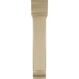 Ekena Millwork - BKTUR0554X26X30THR01RCPR - Timberthane Faux Wood Thorton Style Bracket w/ Offset Brace, Traditional Ends, 5 1/2"W x 26"D x 30"H, Primed Tan
