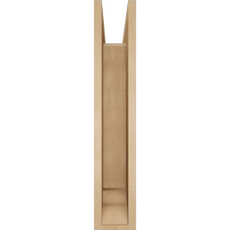 Ekena Millwork - BKTUR0554X26X30THR01RCPR - Timberthane Faux Wood Thorton Style Bracket w/ Offset Brace, Traditional Ends, 5 1/2"W x 26"D x 30"H, Primed Tan