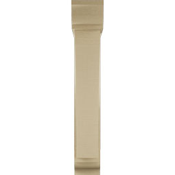 Ekena Millwork - BKTUR0554X26X34THR01RCPR - Timberthane Faux Wood Thorton Style Bracket w/ Offset Brace, Traditional Ends, 5 1/2"W x 26"D x 34"H, Primed Tan
