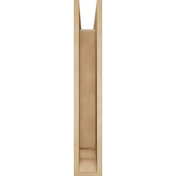 Ekena Millwork - BKTUR0554X26X34THR01RCPR - Timberthane Faux Wood Thorton Style Bracket w/ Offset Brace, Traditional Ends, 5 1/2"W x 26"D x 34"H, Primed Tan