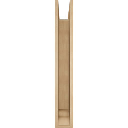 Ekena Millwork - BKTUR0554X26X38THR01RCPR - Timberthane Faux Wood Thorton Style Bracket w/ Offset Brace, Traditional Ends, 5 1/2"W x 26"D x 38"H, Primed Tan