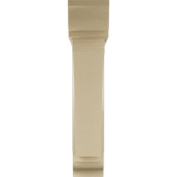 Ekena Millwork - BKTUR0554X28X28THR01RCPR - Timberthane Faux Wood Thorton Style Bracket w/ Offset Brace, Traditional Ends, 5 1/2"W x 28"D x 28"H, Primed Tan