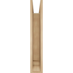 Ekena Millwork - BKTUR0554X28X32THR01RCPR - Timberthane Faux Wood Thorton Style Bracket w/ Offset Brace, Traditional Ends, 5 1/2"W x 28"D x 32"H, Primed Tan