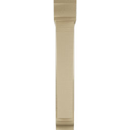 Ekena Millwork - BKTUR0554X28X36THR01RCPR - Timberthane Faux Wood Thorton Style Bracket w/ Offset Brace, Traditional Ends, 5 1/2"W x 28"D x 36"H, Primed Tan