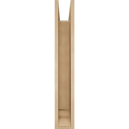 Ekena Millwork - BKTUR0554X28X36THR01RCPR - Timberthane Faux Wood Thorton Style Bracket w/ Offset Brace, Traditional Ends, 5 1/2"W x 28"D x 36"H, Primed Tan