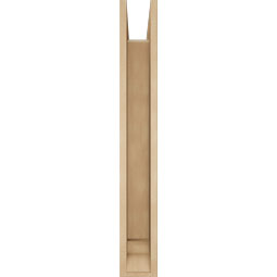 Ekena Millwork - BKTUR0554X28X40THR01RCPR - Timberthane Faux Wood Thorton Style Bracket w/ Offset Brace, Traditional Ends, 5 1/2"W x 28"D x 40"H, Primed Tan