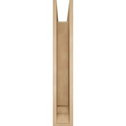 Ekena Millwork - BKTUR0554X30X34THR01RCPR - Timberthane Faux Wood Thorton Style Bracket w/ Offset Brace, Traditional Ends, 5 1/2"W x 30"D x 34"H, Primed Tan