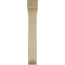 Ekena Millwork - BKTUR0554X30X38THR01RCPR - Timberthane Faux Wood Thorton Style Bracket w/ Offset Brace, Traditional Ends, 5 1/2"W x 30"D x 38"H, Primed Tan