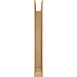 Ekena Millwork - BKTUR0554X30X42THR01RCPR - Timberthane Faux Wood Thorton Style Bracket w/ Offset Brace, Traditional Ends, 5 1/2"W x 30"D x 42"H, Primed Tan