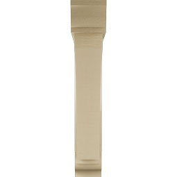 Ekena Millwork - BKTUR0554X32X32THR01RCPR - Timberthane Faux Wood Thorton Style Bracket w/ Offset Brace, Traditional Ends, 5 1/2"W x 32"D x 32"H, Primed Tan