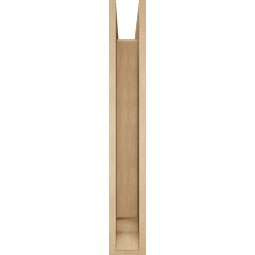 Ekena Millwork - BKTUR0554X32X38THR01RCPR - Timberthane Faux Wood Thorton Style Bracket w/ Offset Brace, Traditional Ends, 5 1/2"W x 32"D x 38"H, Primed Tan