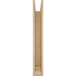 Ekena Millwork - BKTUR0554X32X40THR01RCPR - Timberthane Faux Wood Thorton Style Bracket w/ Offset Brace, Traditional Ends, 5 1/2"W x 32"D x 40"H, Primed Tan