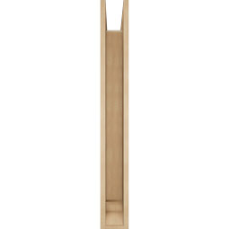 Ekena Millwork - BKTUR0554X32X44THR01RCPR - Timberthane Faux Wood Thorton Style Bracket w/ Offset Brace, Traditional Ends, 5 1/2"W x 32"D x 44"H, Primed Tan
