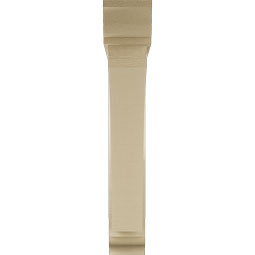 Ekena Millwork - BKTUR0554X34X34THR01RCPR - Timberthane Faux Wood Thorton Style Bracket w/ Offset Brace, Traditional Ends, 5 1/2"W x 34"D x 34"H, Primed Tan