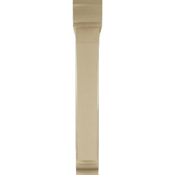 Ekena Millwork - BKTUR0554X34X38THR01RCPR - Timberthane Faux Wood Thorton Style Bracket w/ Offset Brace, Traditional Ends, 5 1/2"W x 34"D x 38"H, Primed Tan