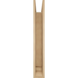 Ekena Millwork - BKTUR0554X34X38THR01RCPR - Timberthane Faux Wood Thorton Style Bracket w/ Offset Brace, Traditional Ends, 5 1/2"W x 34"D x 38"H, Primed Tan
