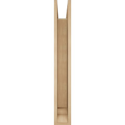 Ekena Millwork - BKTUR0554X34X40THR01RCPR - Timberthane Faux Wood Thorton Style Bracket w/ Offset Brace, Traditional Ends, 5 1/2"W x 34"D x 40"H, Primed Tan
