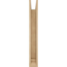 Ekena Millwork - BKTUR0554X34X42THR01RCPR - Timberthane Faux Wood Thorton Style Bracket w/ Offset Brace, Traditional Ends, 5 1/2"W x 34"D x 42"H, Primed Tan