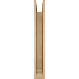 Ekena Millwork - BKTUR0554X36X40THR01RCPR - Timberthane Faux Wood Thorton Style Bracket w/ Offset Brace, Traditional Ends, 5 1/2"W x 36"D x 40"H, Primed Tan