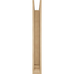 Ekena Millwork - BKTUR0554X36X44THR01RCPR - Timberthane Faux Wood Thorton Style Bracket w/ Offset Brace, Traditional Ends, 5 1/2"W x 36"D x 44"H, Primed Tan