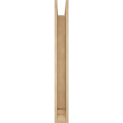 Ekena Millwork - BKTUR0554X36X48THR01RCPR - Timberthane Faux Wood Thorton Style Bracket w/ Offset Brace, Traditional Ends, 5 1/2"W x 36"D x 48"H, Primed Tan
