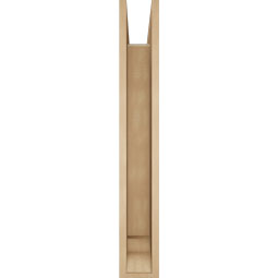 Ekena Millwork - BKTUR0554X38X38THR01RCPR - Timberthane Faux Wood Thorton Style Bracket w/ Offset Brace, Traditional Ends, 5 1/2"W x 38"D x 38"H, Primed Tan