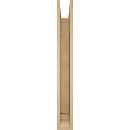 Ekena Millwork - BKTUR0554X40X44THR01RCPR - Timberthane Faux Wood Thorton Style Bracket w/ Offset Brace, Traditional Ends, 5 1/2"W x 40"D x 44"H, Primed Tan