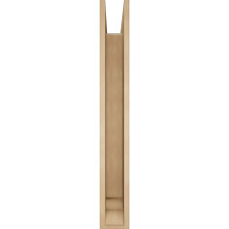 Ekena Millwork - BKTUR0554X42X42THR01RCPR - Timberthane Faux Wood Thorton Style Bracket w/ Offset Brace, Traditional Ends, 5 1/2"W x 42"D x 42"H, Primed Tan