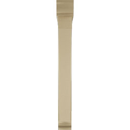 Ekena Millwork - BKTUR0554X42X48THR01RCPR - Timberthane Faux Wood Thorton Style Bracket w/ Offset Brace, Traditional Ends, 5 1/2"W x 42"D x 48"H, Primed Tan