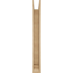 Ekena Millwork - BKTUR0554X42X48THR01RCPR - Timberthane Faux Wood Thorton Style Bracket w/ Offset Brace, Traditional Ends, 5 1/2"W x 42"D x 48"H, Primed Tan