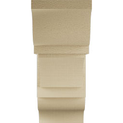 Ekena Millwork - BKTUR0756X18X18THR01RCPR - Timberthane Faux Wood Thorton Style Bracket w/ Offset Brace, Traditional Ends, 7 1/2"W x 18"D x 18"H, Primed Tan