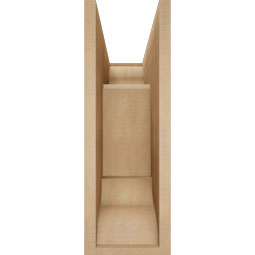 Ekena Millwork - BKTUR0756X18X22THR01RCPR - Timberthane Faux Wood Thorton Style Bracket w/ Offset Brace, Traditional Ends, 7 1/2"W x 18"D x 22"H, Primed Tan
