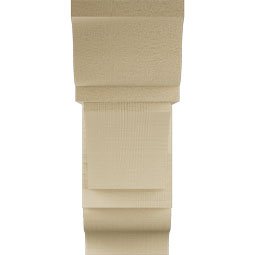 Ekena Millwork - BKTUR0756X20X20THR01RCPR - Timberthane Faux Wood Thorton Style Bracket w/ Offset Brace, Traditional Ends, 7 1/2"W x 20"D x 20"H, Primed Tan