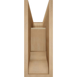 Ekena Millwork - BKTUR0756X20X20THR01RCPR - Timberthane Faux Wood Thorton Style Bracket w/ Offset Brace, Traditional Ends, 7 1/2"W x 20"D x 20"H, Primed Tan