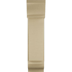 Ekena Millwork - BKTUR0756X20X32THR01RCPR - Timberthane Faux Wood Thorton Style Bracket w/ Offset Brace, Traditional Ends, 7 1/2"W x 20"D x 32"H, Primed Tan