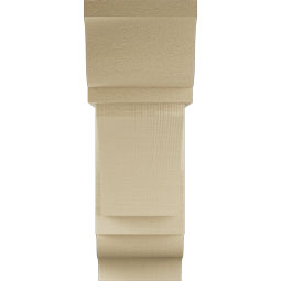 Ekena Millwork - BKTUR0756X22X22THR01RCPR - Timberthane Faux Wood Thorton Style Bracket w/ Offset Brace, Traditional Ends, 7 1/2"W x 22"D x 22"H, Primed Tan