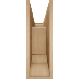 Ekena Millwork - BKTUR0756X22X22THR01RCPR - Timberthane Faux Wood Thorton Style Bracket w/ Offset Brace, Traditional Ends, 7 1/2"W x 22"D x 22"H, Primed Tan