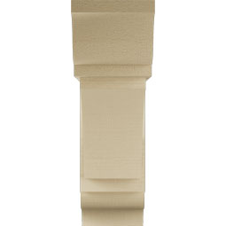 Ekena Millwork - BKTUR0756X24X24THR01RCPR - Timberthane Faux Wood Thorton Style Bracket w/ Offset Brace, Traditional Ends, 7 1/2"W x 24"D x 24"H, Primed Tan