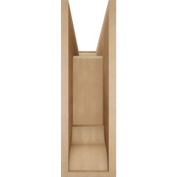 Ekena Millwork - BKTUR0756X24X24THR01RCPR - Timberthane Faux Wood Thorton Style Bracket w/ Offset Brace, Traditional Ends, 7 1/2"W x 24"D x 24"H, Primed Tan