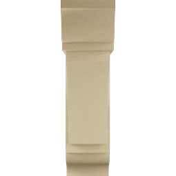 Ekena Millwork - BKTUR0756X24X28THR01RCPR - Timberthane Faux Wood Thorton Style Bracket w/ Offset Brace, Traditional Ends, 7 1/2"W x 24"D x 28"H, Primed Tan