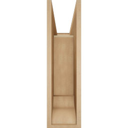 Ekena Millwork - BKTUR0756X24X28THR01RCPR - Timberthane Faux Wood Thorton Style Bracket w/ Offset Brace, Traditional Ends, 7 1/2"W x 24"D x 28"H, Primed Tan