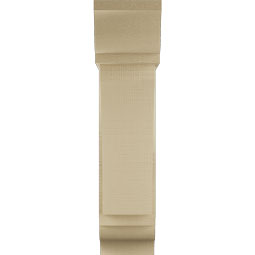 Ekena Millwork - BKTUR0756X24X32THR01RCPR - Timberthane Faux Wood Thorton Style Bracket w/ Offset Brace, Traditional Ends, 7 1/2"W x 24"D x 32"H, Primed Tan