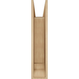 Ekena Millwork - BKTUR0756X24X36THR01RCPR - Timberthane Faux Wood Thorton Style Bracket w/ Offset Brace, Traditional Ends, 7 1/2"W x 24"D x 36"H, Primed Tan