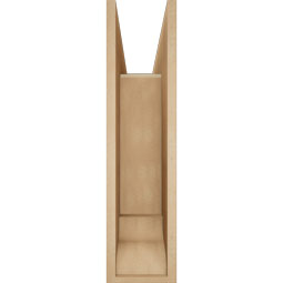 Ekena Millwork - BKTUR0756X26X30THR01RCPR - Timberthane Faux Wood Thorton Style Bracket w/ Offset Brace, Traditional Ends, 7 1/2"W x 26"D x 30"H, Primed Tan