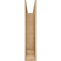 Ekena Millwork - BKTUR0756X26X38THR01RCPR - Timberthane Faux Wood Thorton Style Bracket w/ Offset Brace, Traditional Ends, 7 1/2"W x 26"D x 38"H, Primed Tan