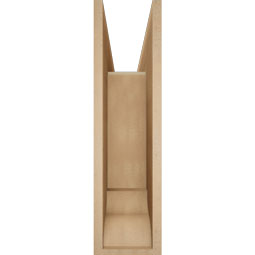 Ekena Millwork - BKTUR0756X28X28THR01RCPR - Timberthane Faux Wood Thorton Style Bracket w/ Offset Brace, Traditional Ends, 7 1/2"W x 28"D x 28"H, Primed Tan