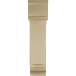 Ekena Millwork - BKTUR0756X28X32THR01RCPR - Timberthane Faux Wood Thorton Style Bracket w/ Offset Brace, Traditional Ends, 7 1/2"W x 28"D x 32"H, Primed Tan