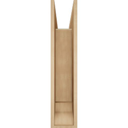 Ekena Millwork - BKTUR0756X28X36THR01RCPR - Timberthane Faux Wood Thorton Style Bracket w/ Offset Brace, Traditional Ends, 7 1/2"W x 28"D x 36"H, Primed Tan