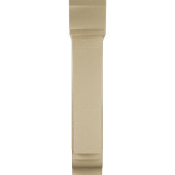 Ekena Millwork - BKTUR0756X28X40THR01RCPR - Timberthane Faux Wood Thorton Style Bracket w/ Offset Brace, Traditional Ends, 7 1/2"W x 28"D x 40"H, Primed Tan